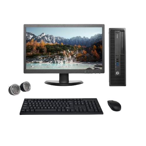 (Refurbished)HP EliteDesk 19" HD All-in-One Desktop Computer Set (AMD A10 Processor| 8 GB RAM| 256 GB SSD| 19" HD LED Monitor| Wireless KB & Mouse| Speakers| WiFi| Windows 10 Pro| MS Office)